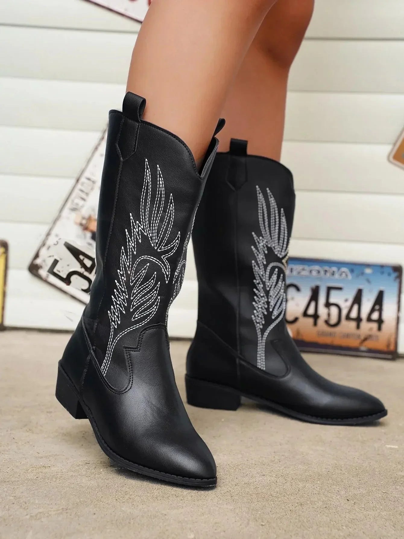 Buty damskie | Kowbojskie buty w stylu western do noszenia na co dzień i na co dzień