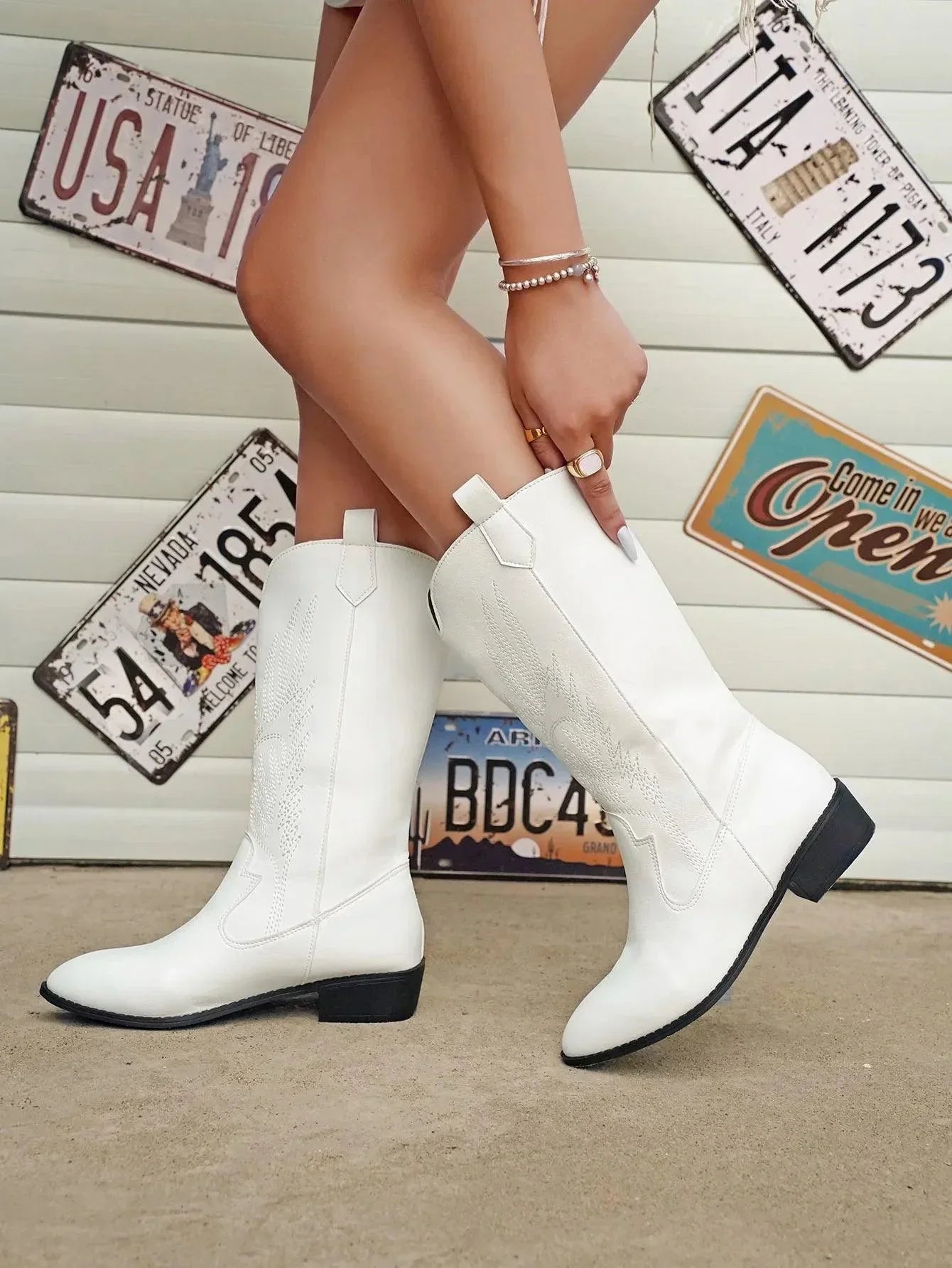 Buty damskie | Kowbojskie buty w stylu western do noszenia na co dzień i na co dzień