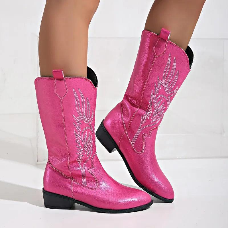 Buty damskie | Kowbojskie buty w stylu western do noszenia na co dzień i na co dzień