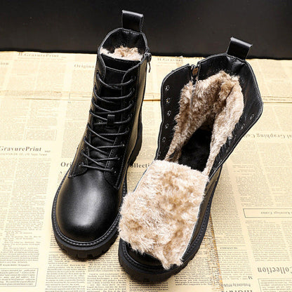 Damskie buty sznurowane | Wysokie buty outdoorowe do noszenia na co dzień i na co dzień