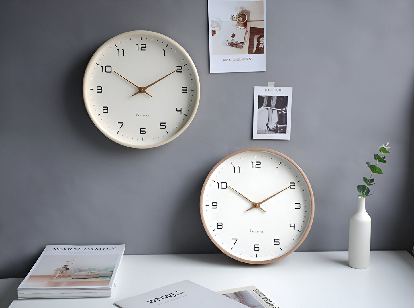 Elegancki zegar ścienny 30 cm – minimalistyczny zegar ścienny do salonu, kuchni i biura