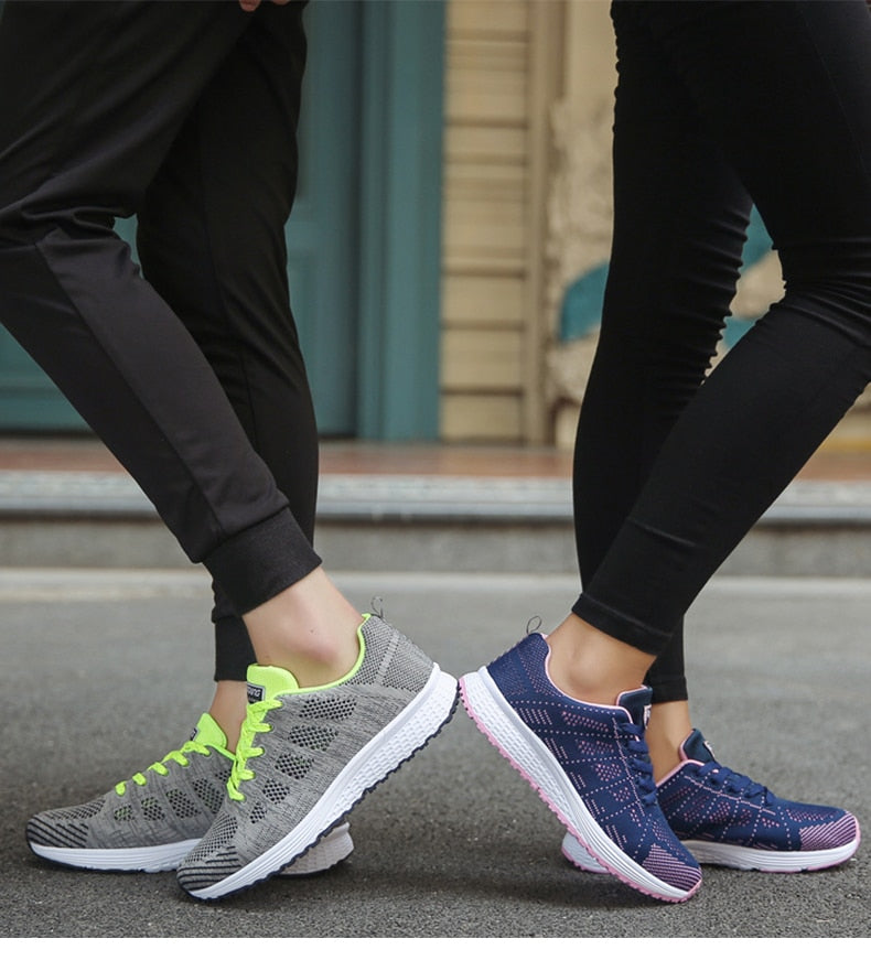 Ergonomiczne buty rekreacyjne dla kobiet - Oddychający tenisówka o wyłącznej wysokości i optymalnym dopasowaniu do wysokiej stabilności