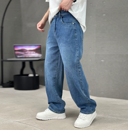 James | Stylowe męskie jeansy z prostymi nogawkami