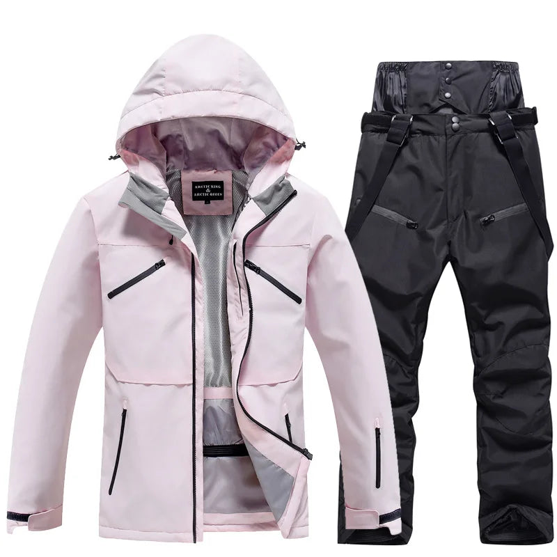 Kombinezon narciarski | Kup zimowy kombinezon narciarski unisex 140 | Dwuczęściowy komplet do uprawiania sportów zimowych