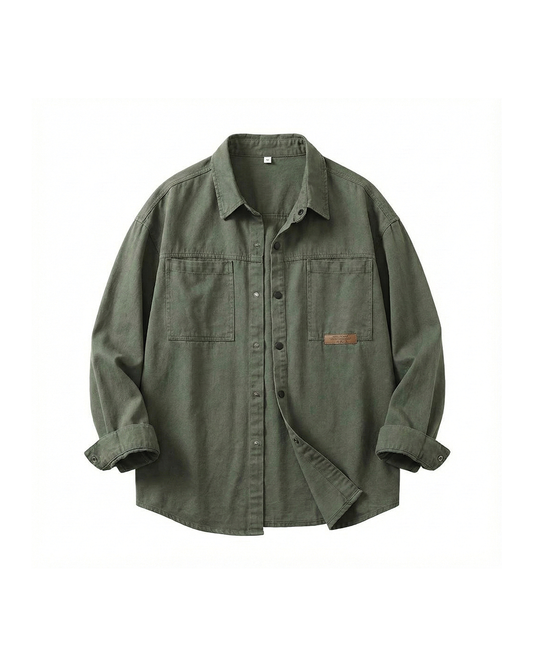 Koszula męska vintage zapinana na guziki | Długie rękawy 0