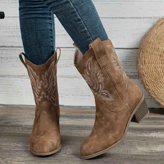 Kozaki damskie | Kowbojskie buty w stylu western do całorocznego użytku