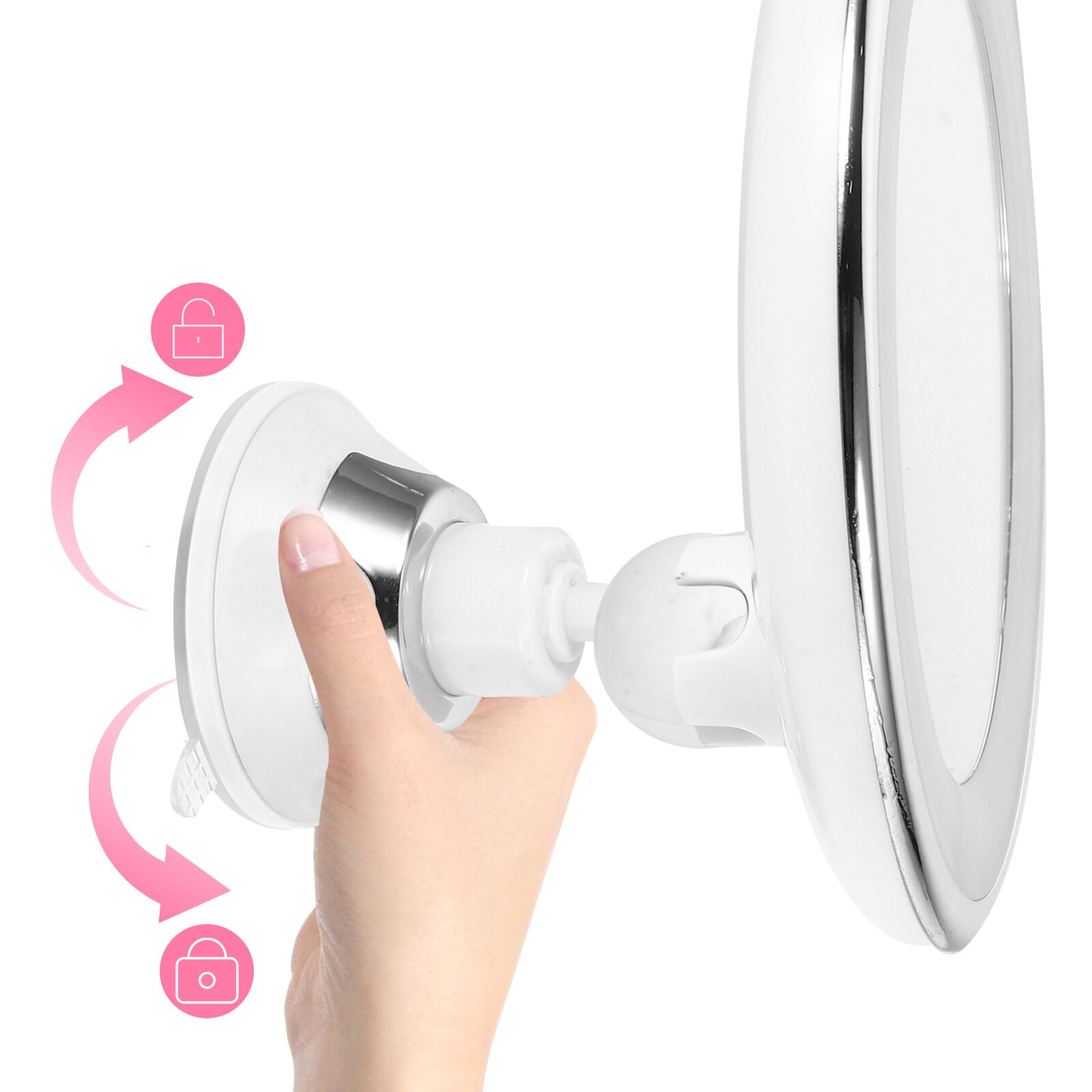 LUDRU Makijażu LED z 10-krotnym powiększeniem i lusterkiem obrotowym 360 °