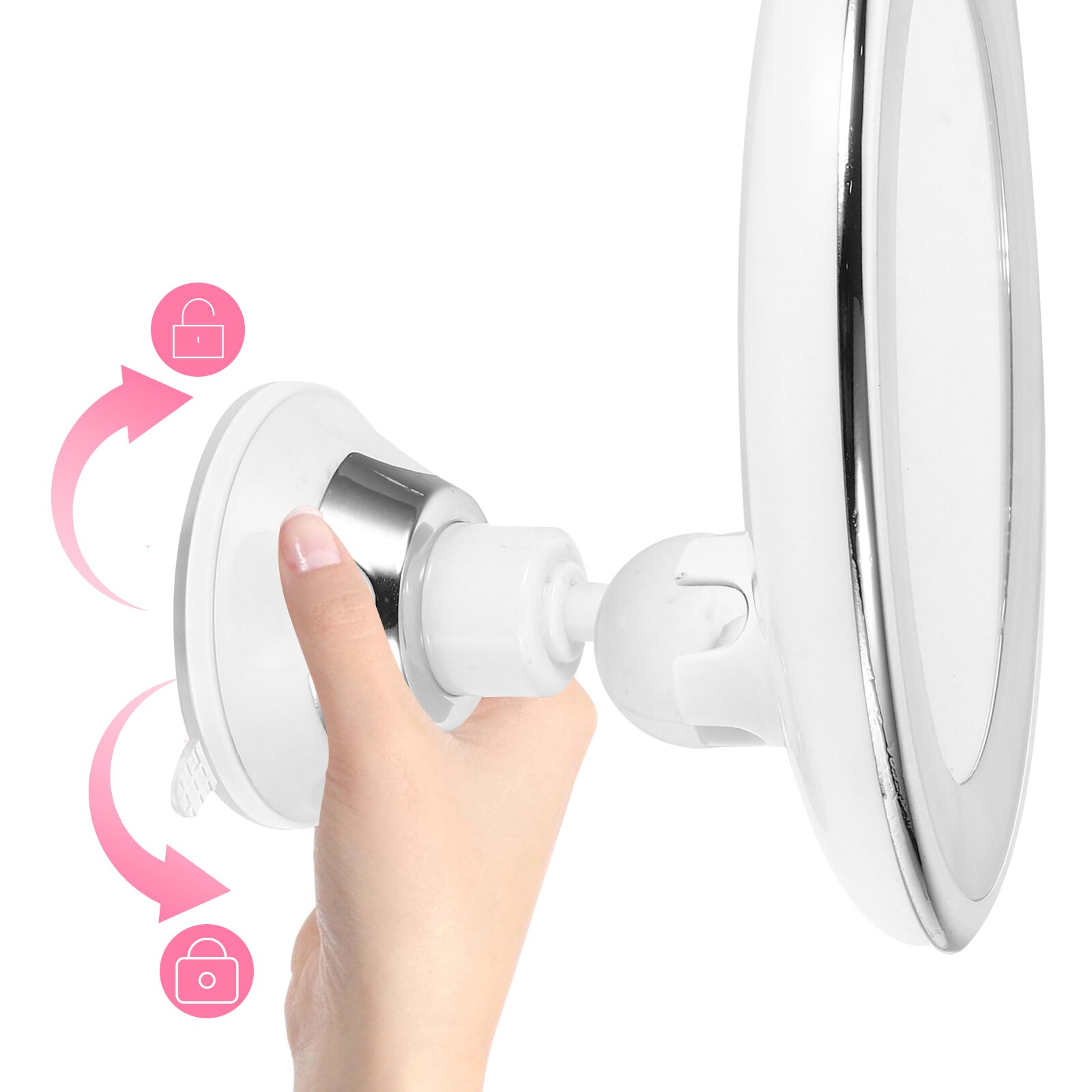 LUDRU Makijażu LED z 10-krotnym powiększeniem i lusterkiem obrotowym 360 °