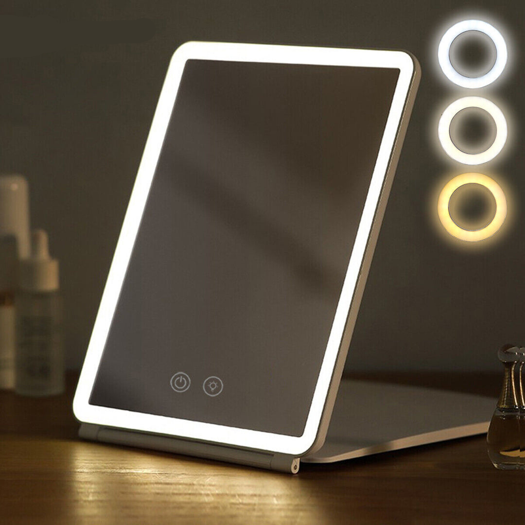 Make-up lustro z oświetleniem i ładowaniem USB Funkcja kosmetyka makijażu, przyciemnione, eleganckie design