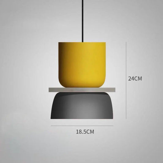Nowoczesna lampa wisiorka w pastelowych kolorach - skandynawska wisząca lampa do jadalni i salonu o regulowanej wysokości