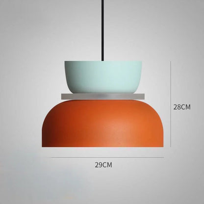 Nowoczesna lampa wisiorka w pastelowych kolorach - skandynawska wisząca lampa do jadalni i salonu o regulowanej wysokości