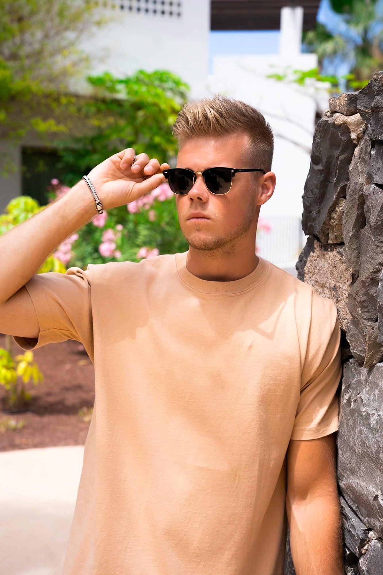 Okulary przeciwsłoneczne | Unisex Clubmaster dla mężczyzn i kobiet w lecie