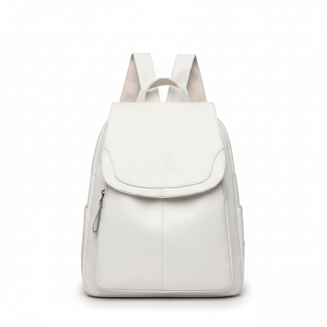 Plecak damski skórzany z zabezpieczeniem RFID do miasta i podróży