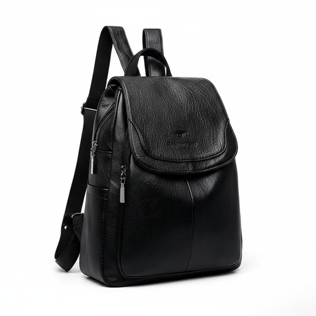 Plecak damski skórzany z zabezpieczeniem RFID do miasta i podróży