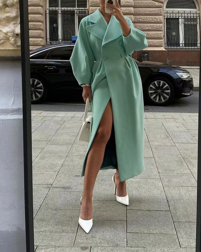 Płaszcz zimowy damski | Płaszcz z rękawami typu lampion – moda jesienno-zimowa