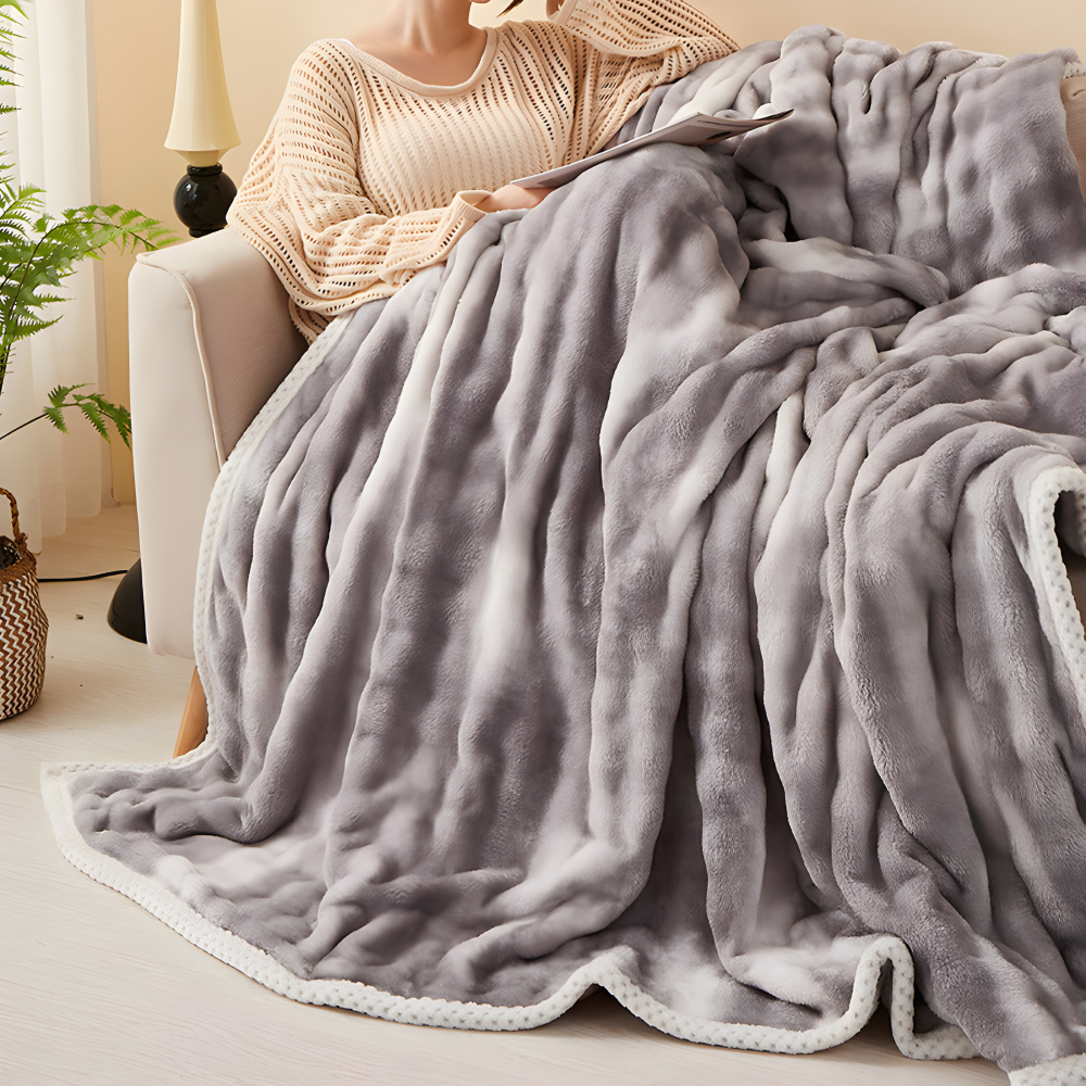 Pluszowy, zimowy kocyk – dwustronny, ultramiękki koc na sofę i łóżko 3