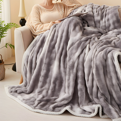 Pluszowy, zimowy kocyk – dwustronny, ultramiękki koc na sofę i łóżko 3