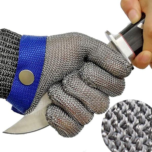 Rękawiczki bezpieczeństwa wykonane ze stali nierdzewnej z ergonomicznym designem -odporne na cięcie i korozję dla przemysłu i gospodarstwa domowego