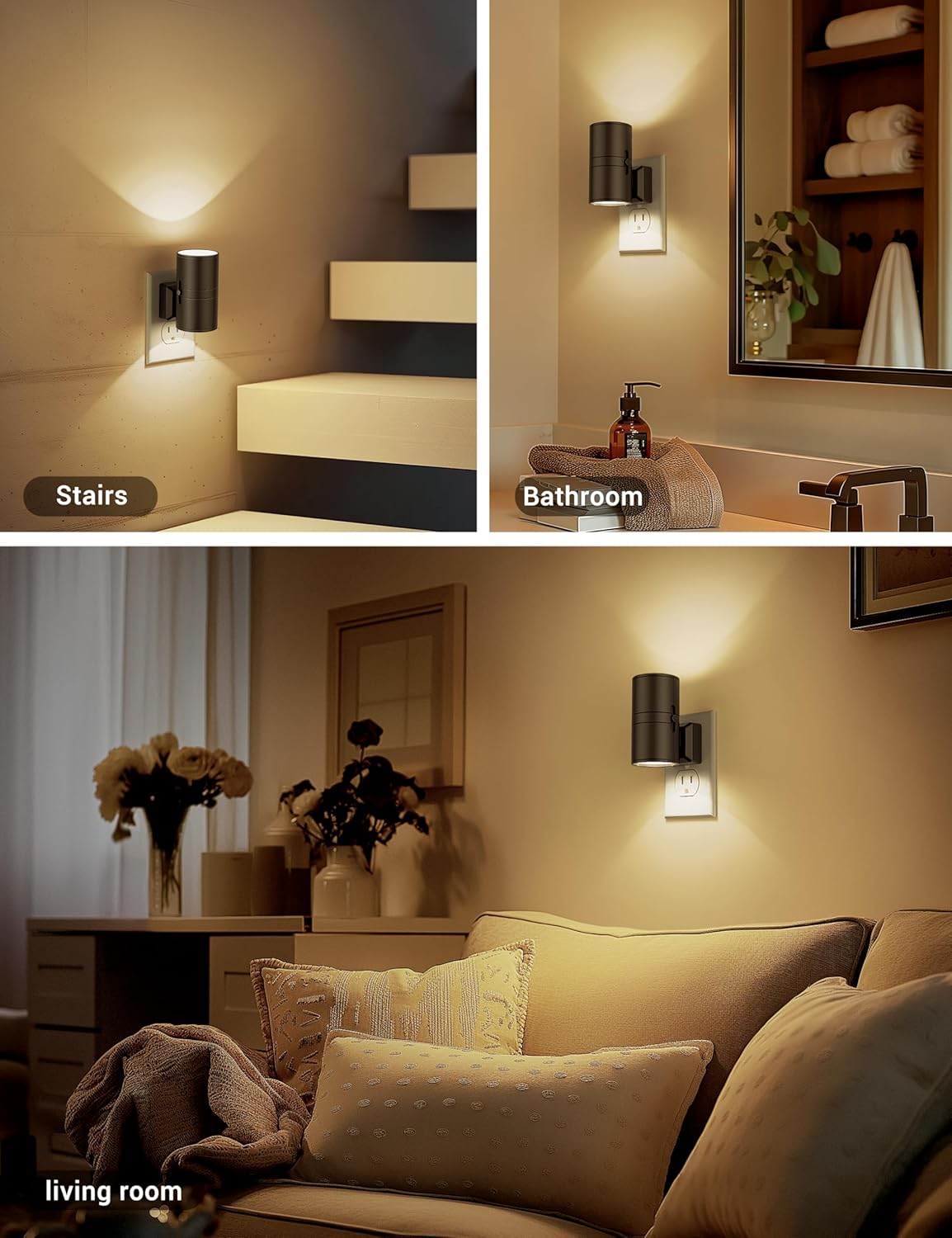 Ściemnina lampa LED | Nocne światło do sypialni, korytarzy i łazienek
