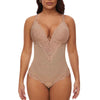 Shapewear Ciało w kształcie litery V wykonane z koronkowych, lekkich, regulowanych pasków, miseczek z podwójną warstwą, bezszwowy wygląd