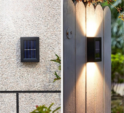 Solar LED Ściany Ściany do obszaru zewnętrznego- automatyczne na i wyłączanie, Wodoodporna IP65, łatwa instalacja bez kabla