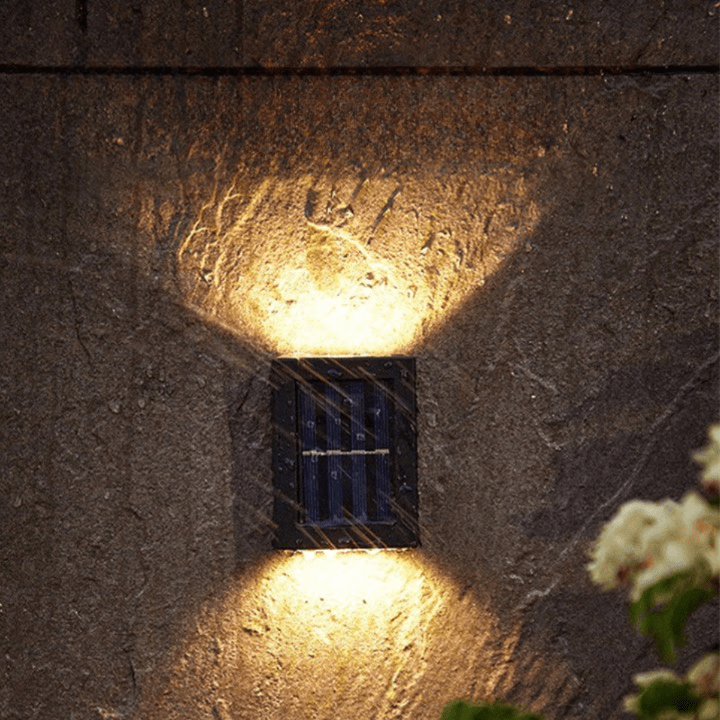 Solar LED Ściany Ściany do obszaru zewnętrznego- automatyczne na i wyłączanie, Wodoodporna IP65, łatwa instalacja bez kabla