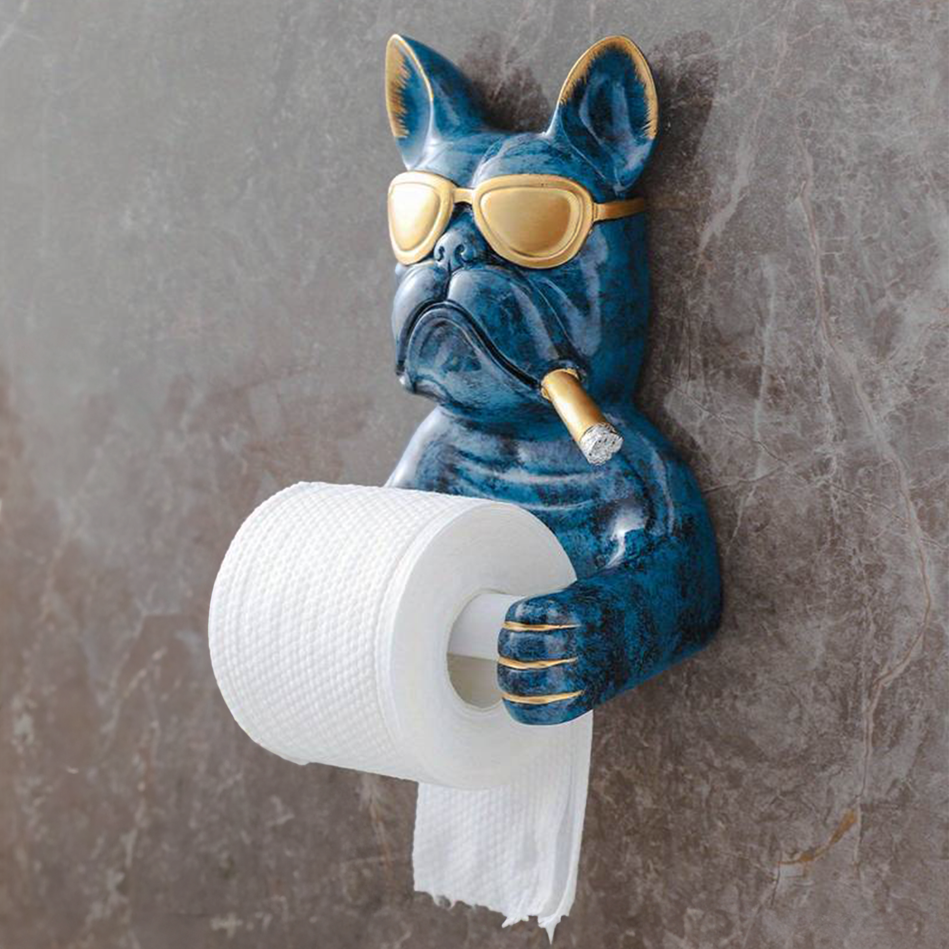 Stylowy uchwyt papieru toaletowego bez wiercenia - 1000 g Papier toaletowy wykonany z wysokiej jakości materiału z unikalnym designem