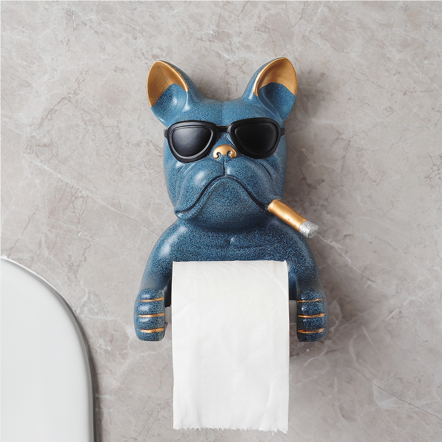 Stylowy uchwyt papieru toaletowego bez wiercenia - 1000 g Papier toaletowy wykonany z wysokiej jakości materiału z unikalnym designem