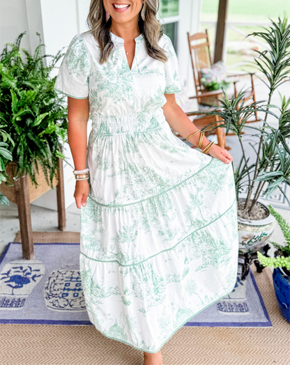 Sukienka maxi | Wiosenna moda damska na przyjęcie ogrodowe
