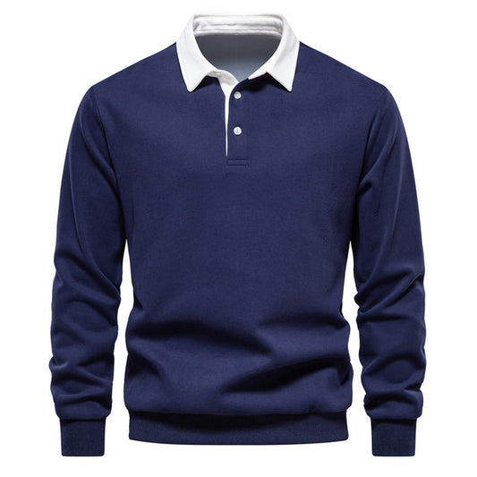 Sweter polo z długim rękawem