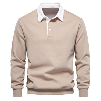 Sweter polo z długim rękawem