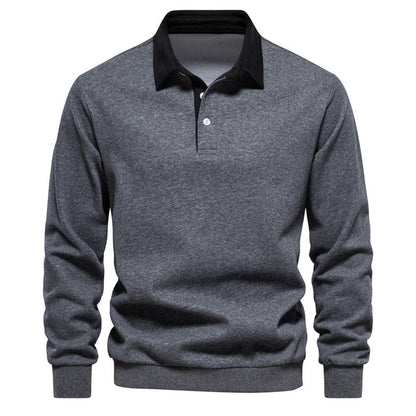 Sweter polo z długim rękawem