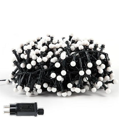 Wodoodporne girlandy świetlne LED – zewnętrzne girlandy świetlne z żarówkami kulistymi do ogrodu i na patio 3