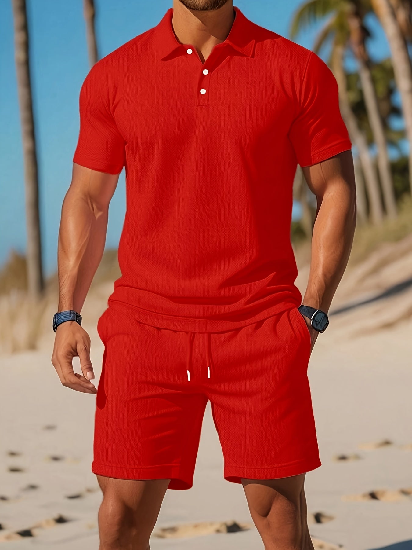 Zestaw Męski | Poloshirt i Szorty | Lato | Moda Męska