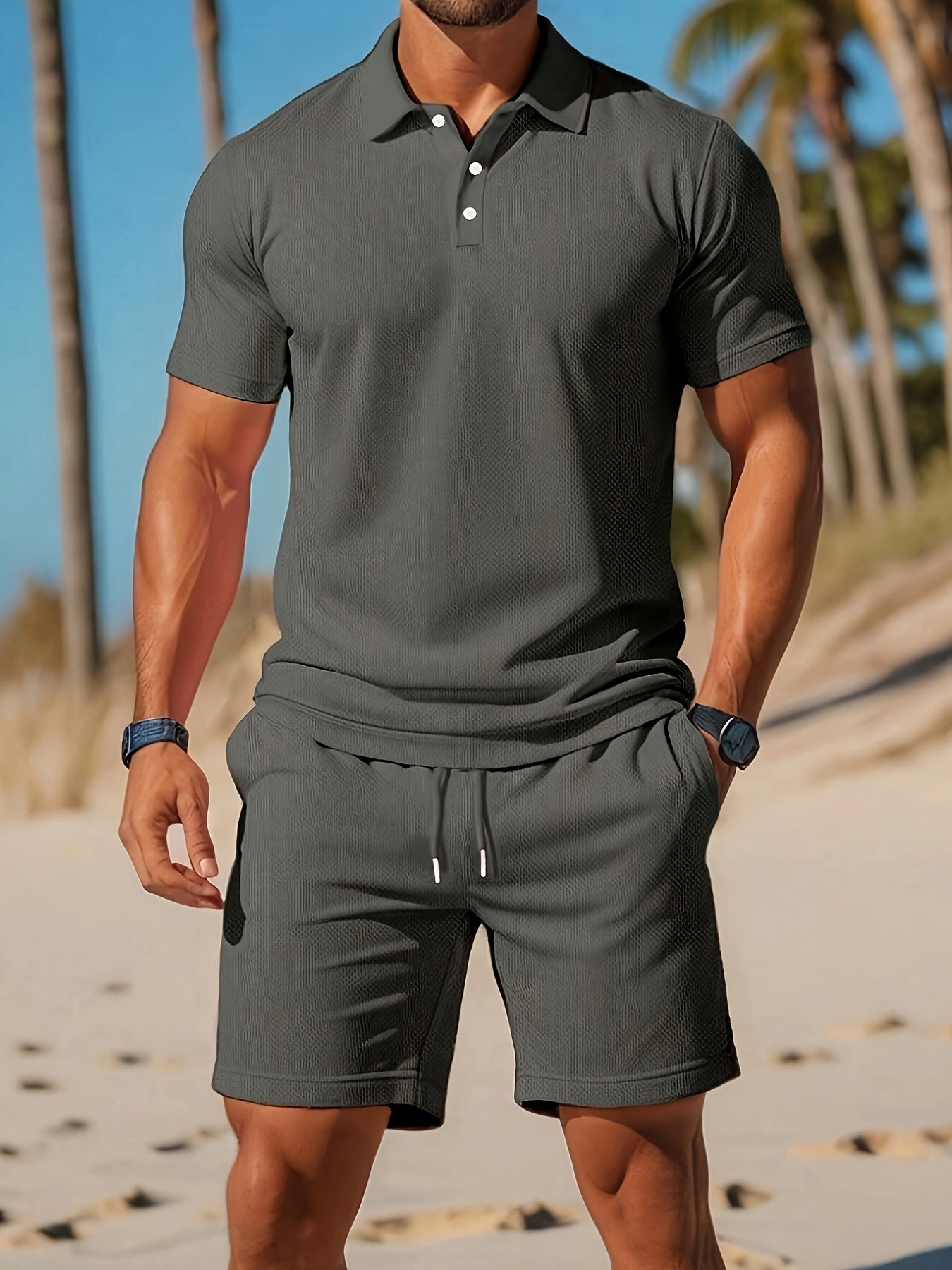 Zestaw Męski | Poloshirt i Szorty | Lato | Moda Męska