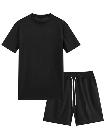 Zestaw Męski | Sportowy Strój na Lato T-shirt i Szorty z Kieszeniami