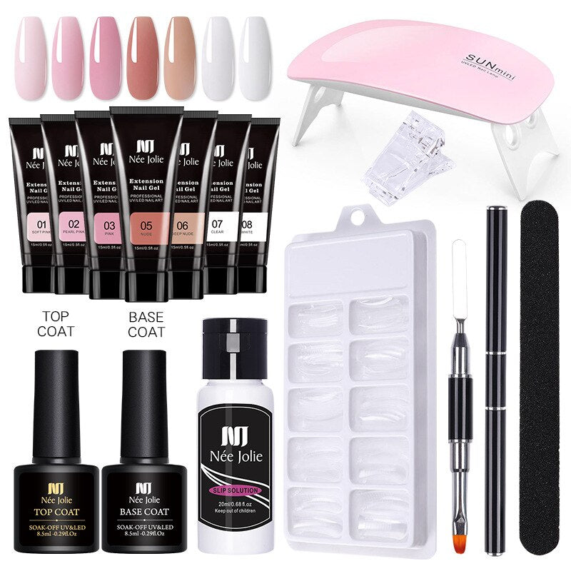 Zestaw lakieru do paznokci z lampą UV-7 dla profesjonalnych manicure i kreatywnych projektów paznokci