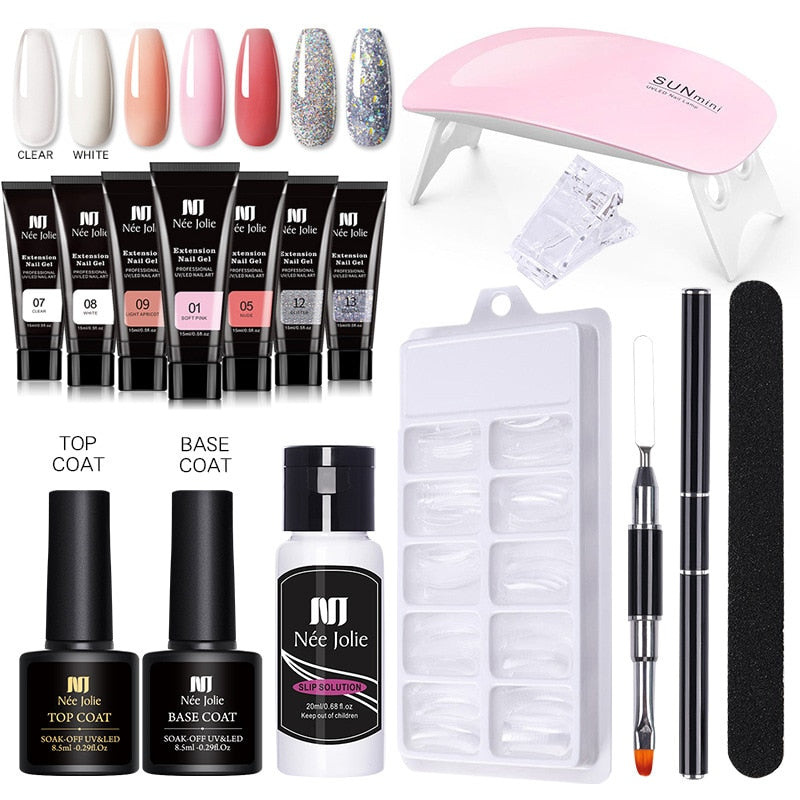 Zestaw lakieru do paznokci z lampą UV-7 dla profesjonalnych manicure i kreatywnych projektów paznokci