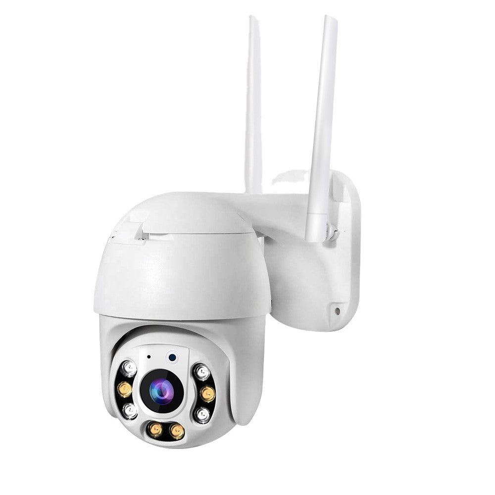 Zewnętrzna kamera nadzoru na zewnątrz z 1080p HD, WLAN, dwukierunkową skrzynią biegów audio i 360 °