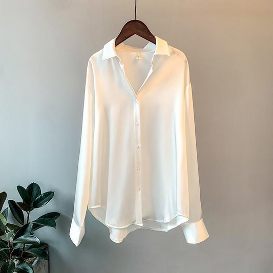 Blouse dames zomer | Lange mouwen kleding topje V-hals | Sophie