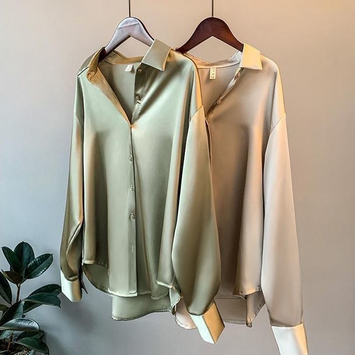 Blouse dames zomer | Lange mouwen kleding topje V-hals | Sophie