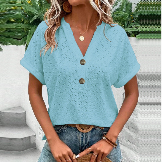 Bluzka z guzikami | Letnia elegancja w nowoczesnym stylu | Klaudia