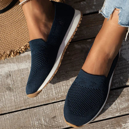 Buty damskie | Sneakersy wsuwane siateczkowe płaskie sportowe lato | Paulina