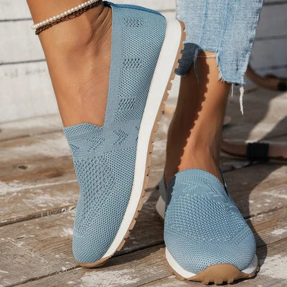 Buty damskie | Sneakersy wsuwane siateczkowe płaskie sportowe lato | Paulina