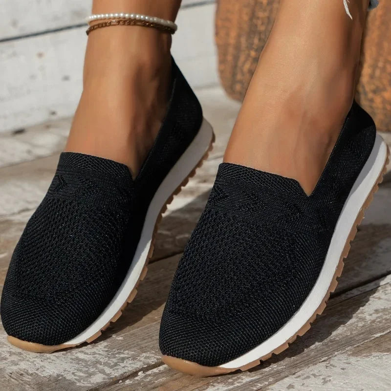 Buty damskie | Sneakersy wsuwane siateczkowe płaskie sportowe lato | Paulina