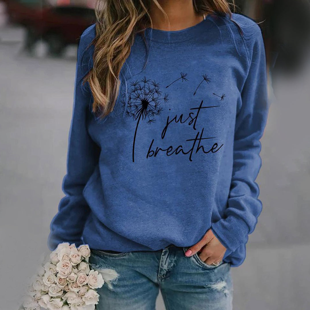 Damska bluza z nadrukiem „Just Breathe” | Nathalie