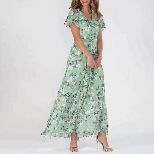 Damska kwiecista sukienka maxi | Gabrielle