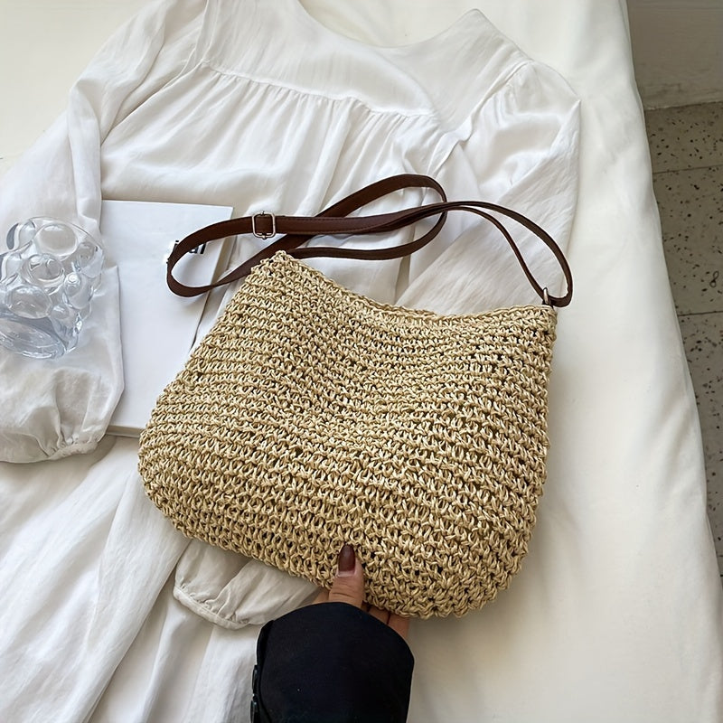 Damska torba plażowa - letnia lekkość z ręcznie tkanym stylem