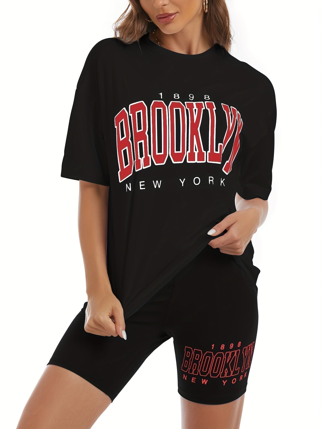 Damski komplet sportowy z nadrukiem Brooklyn | Talia