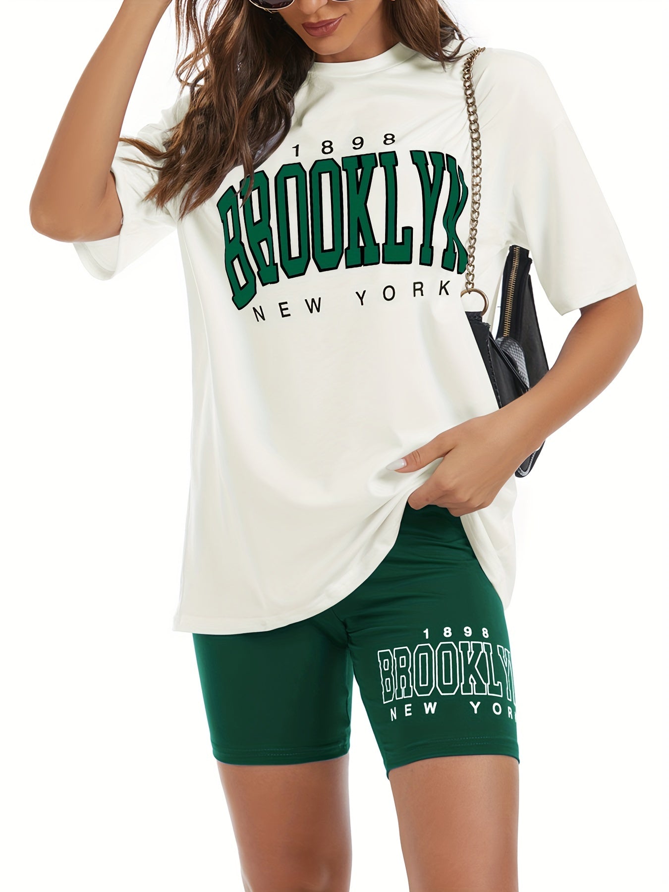 Damski komplet sportowy z nadrukiem Brooklyn | Talia